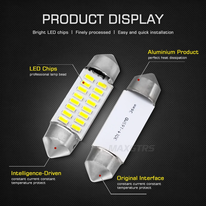 10x Canbus Led гирлянда 31 мм 36 39 42 SV8 5 C10W C5W 3014 SMD 12 В лампа освещения автомобильный Купол