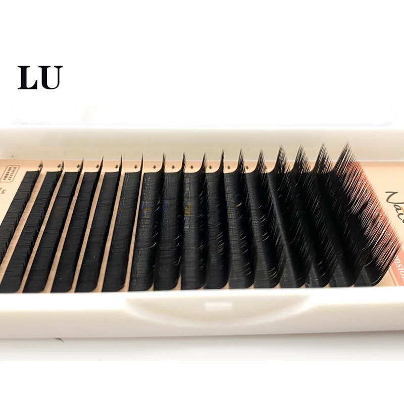 NATUHANA L Shaped 8 ~ 15Mix + Curl Индивидуальные ресницы LU норковые супер мягкие LC LD