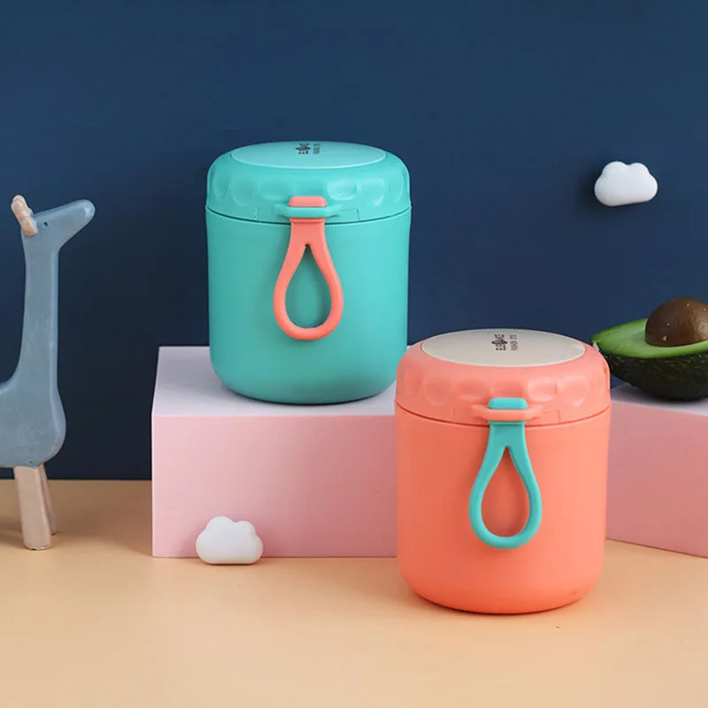 430ML Portable Single wall Stainless Steel Containers Food Thermos for Kids Lunch Box Soup Leakproof Lunchbox | Дом и сад