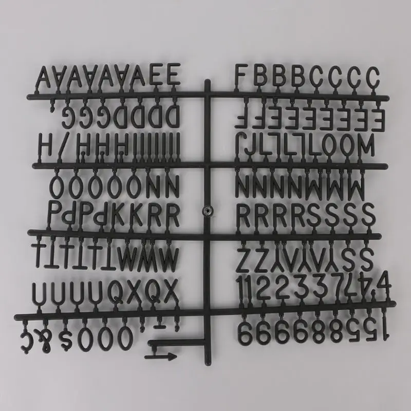 Набор из 2 символов для фетровой доски 290 цифр со сменными буквами черного