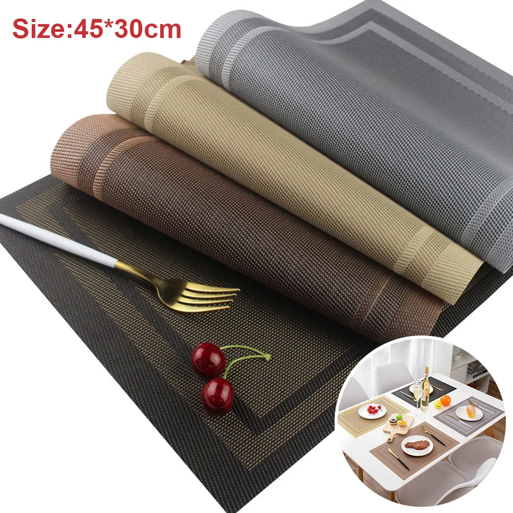 

Placemat Dining Table Mat for Home Restaurant Cafe Anti-slip Hot Placemats Bowl Pad Cup Mat Table Coasters Modern Elegant
