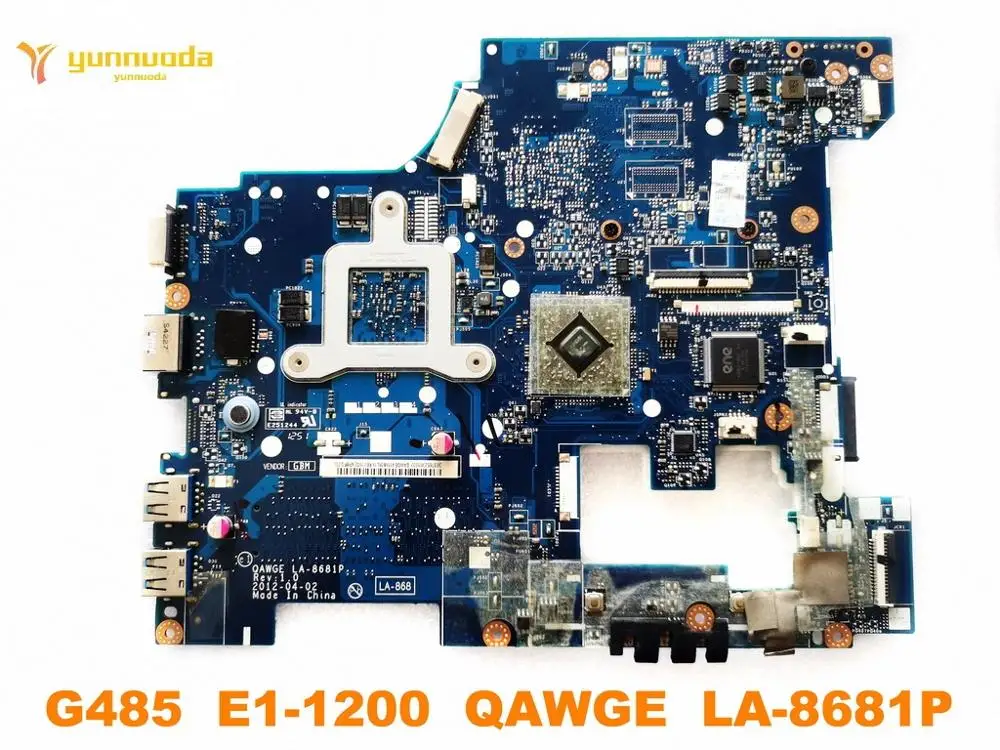 Оригинальный Для Lenovo G485 Материнская плата ноутбука E1 1200 QAWGE LA 8681P испытанное