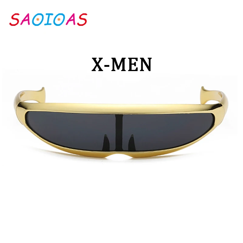 Солнцезащитные очки SAOIOAS X Men мужские солнцезащитные с лазерным роботом сиамские