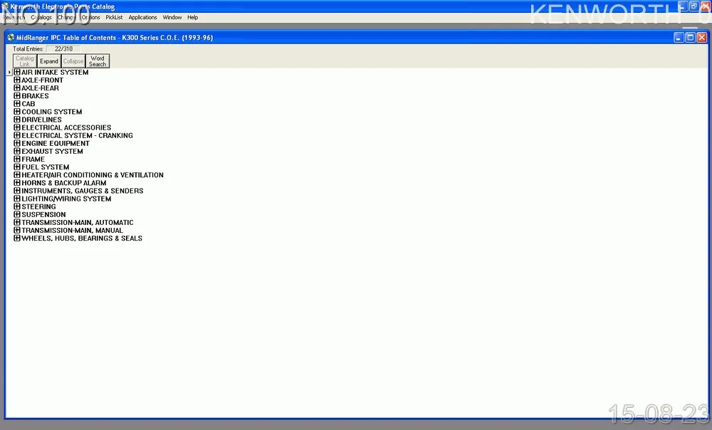 

Электронный каталог запчастей Kenworth