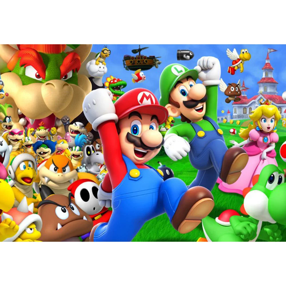 5D алмазная живопись рукоделие Полный Бриллиант Супер Марио детская память