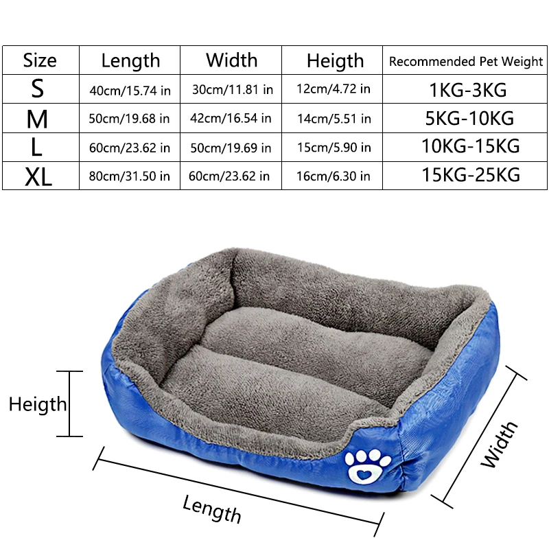 Зимняя теплая хлопковая кровать для домашних животных маленьких средних и