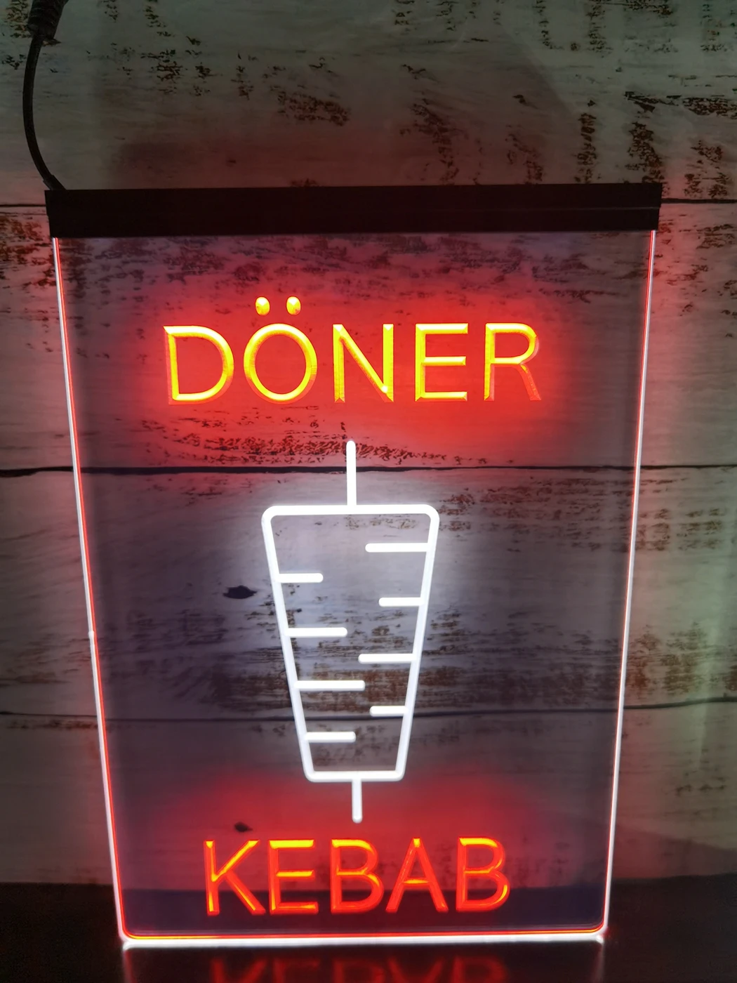 1S014 Doner Kebab Restaurant Caf Decoration Bar Dual Color LED Neon Sign | Дом и сад