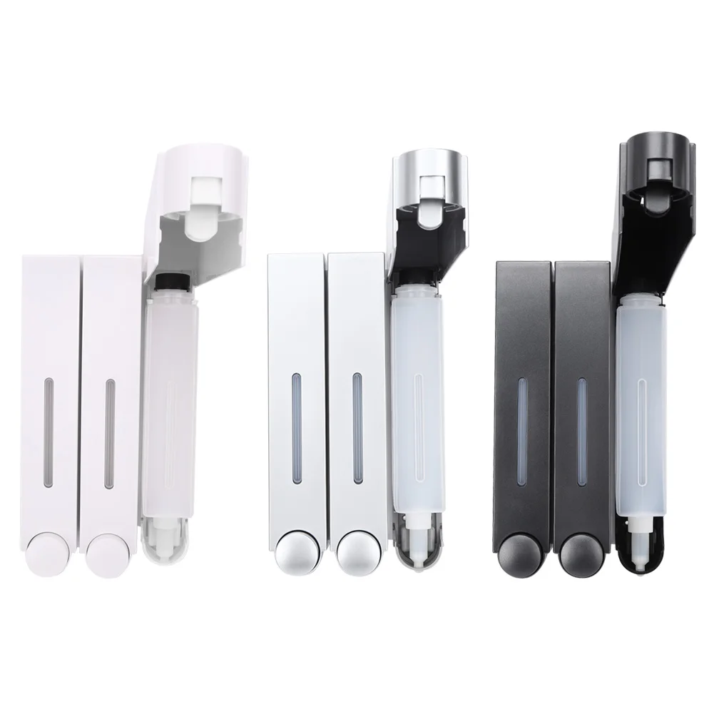 Диспенсер для жидкого мыла настенный дозатор душа 420 мл X 3 с тремя насадками