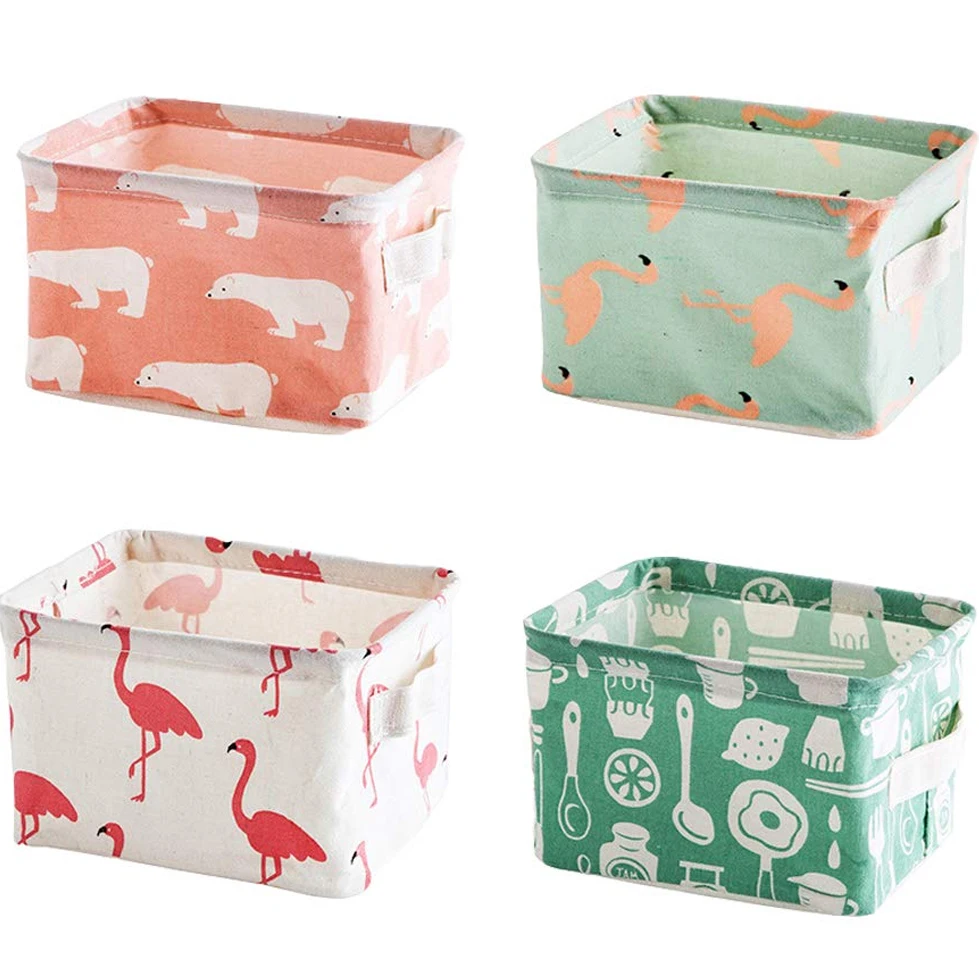 Складная Настольная корзина для хранения мелочей Коробка Для Хранения нижнего