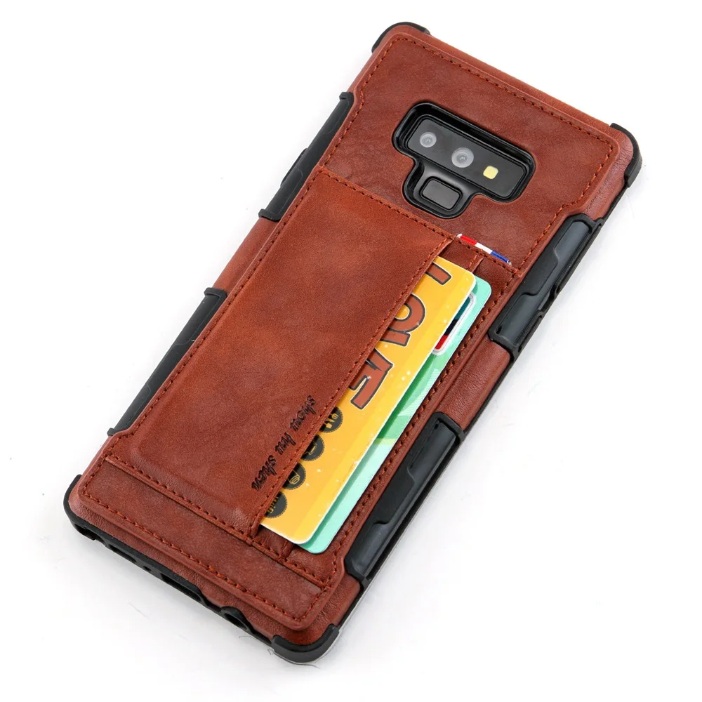 Противоударный держатель для карт кожаный чехол телефона накладка мобильного