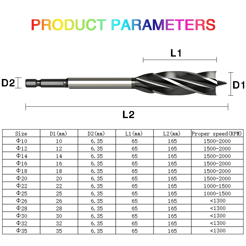 Бесплатная доставка спиральное сверло для деревообработки 10 35 мм хвостовик 6