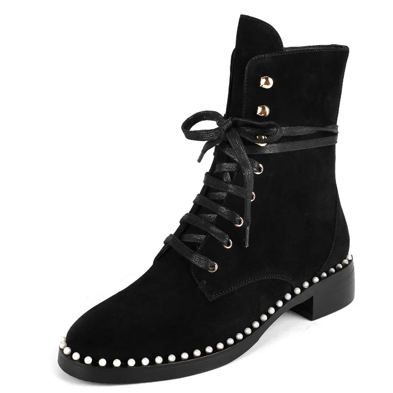 Женские мотоциклетные ботинки FEDONAS теплые короткие из натуральной кожи с