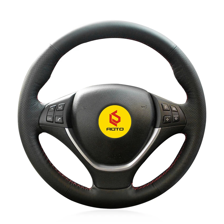 Оплетка на руль для BMW X5 E70 2006 2013 X6 E71 2008 2014 funda volante Tampa do carro Стайлинг