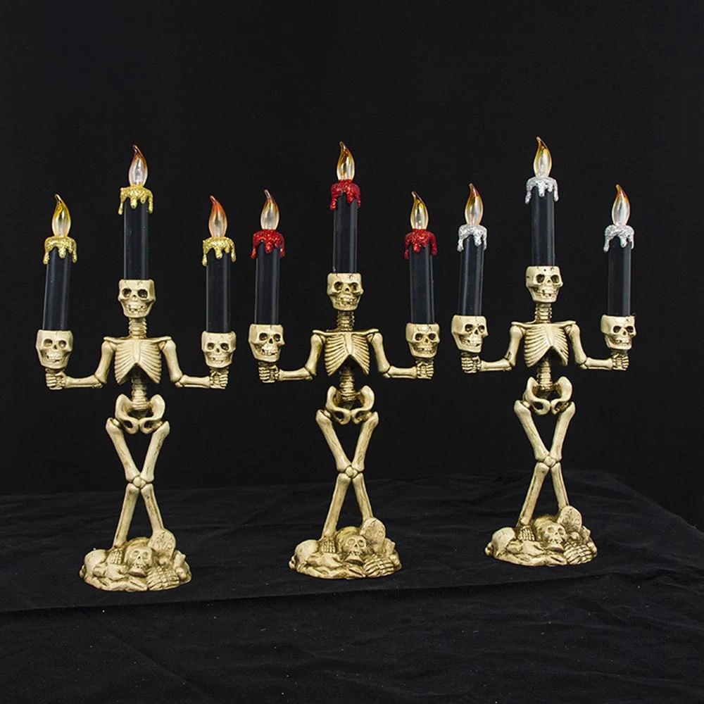 

Waylike Halloween 1PC LED Human Candle Table Ornament Candle Stand For Home Halloween Party DIY Decoration Lighter