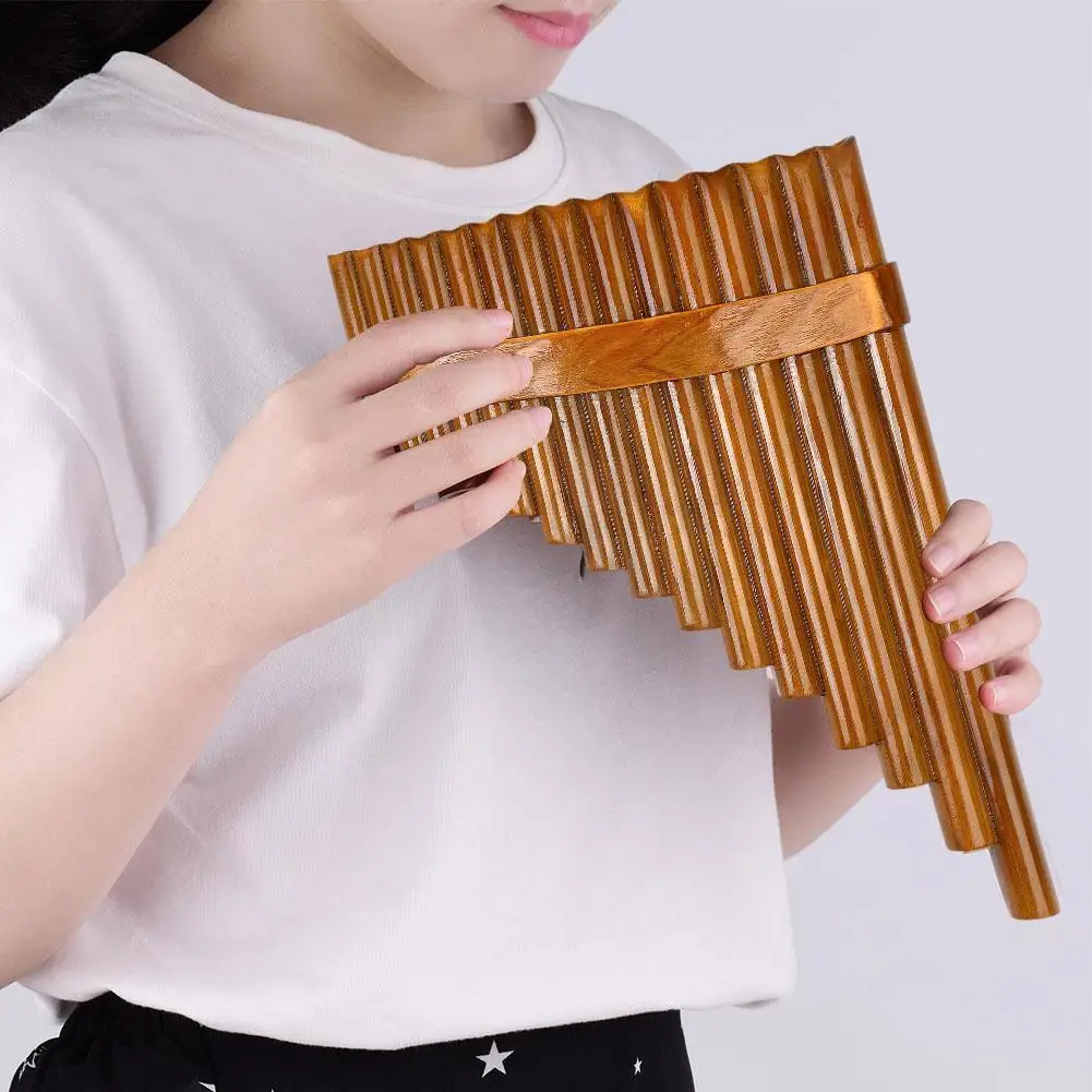 

Right Left Hand Adjust Pan Flute C Key Folk Musical Instrument Pan Brown Handmade Pan Flute Pipes De Colour Woodwind Instru G8C5