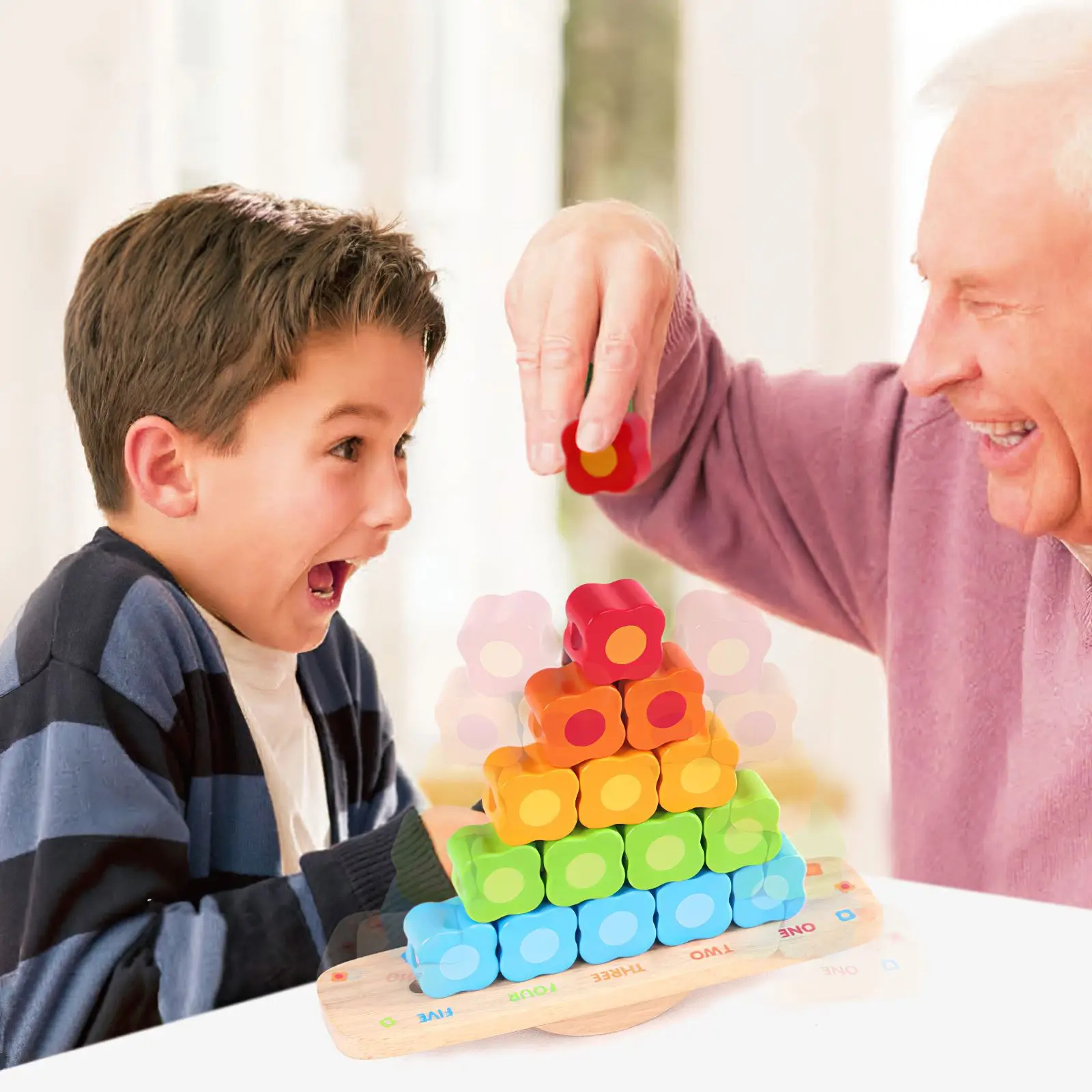 

Многофункциональный строительный блок с деревянными бусинами для раннего образовательного укладки мелкой моторики разные способности ку...