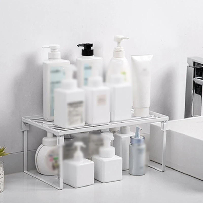 

Closet Organizer Storage Shelf Rack Wardrobe Decorative Shelves Holder Kitchen without Installation Household Storage