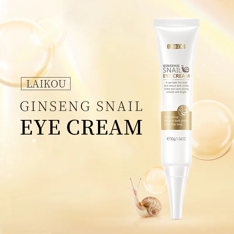 

LAIKOU Snail Anti Wrinkle Eye Cream Nicotinamide Whitening Brighten Remove Dark Circles Eye Bag Lifting Firming Gel Skin Care