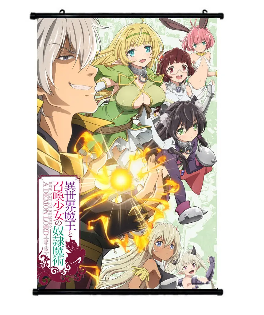 Аниме как не Вызвать демона лорда галеу Рем тканевый плакат стены прокрутки 60x40