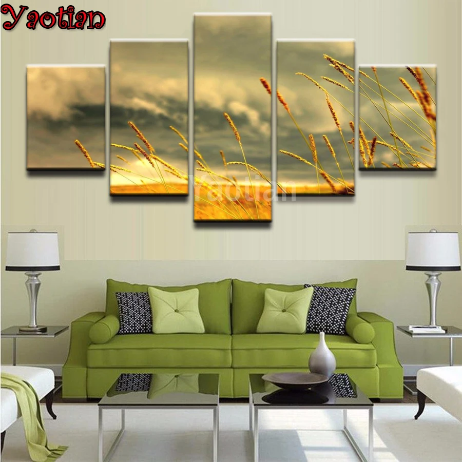 5 шт. Алмазная мозаика закат пейзаж Рукоделие, сделай сам, квадратные алмазов картина полный вышивка Стразы Вышивка крестом