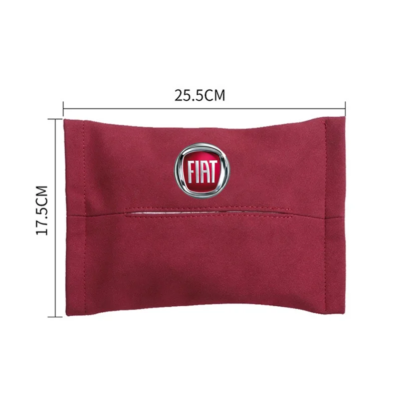 

Tissue Bag Organizer Car interior napkin bag for Fiat Aegea 500c Panda Uno Palio Tipo Doblo car Emblem Auto Accessories