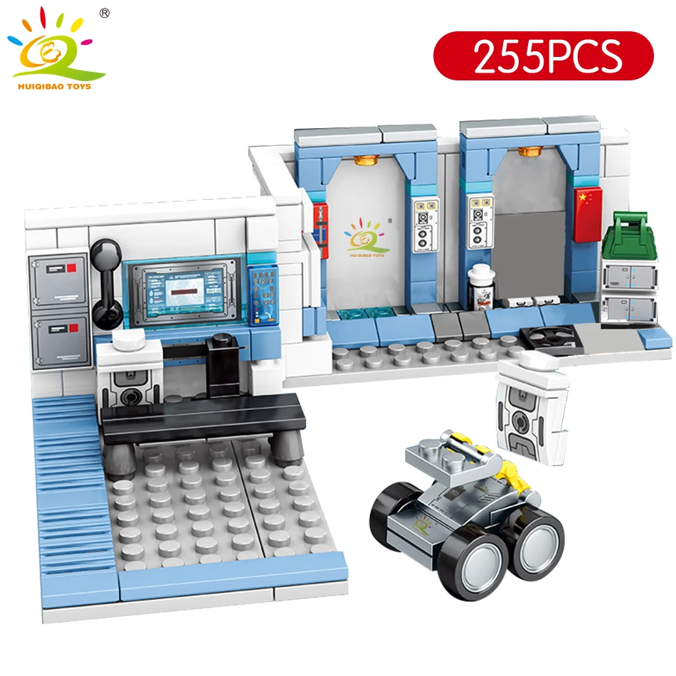 

HUIQIBAO 1006pcs Wandering Earth Space Station Building Blocks City creator astronaut Scientific Bricks set Toy For Children