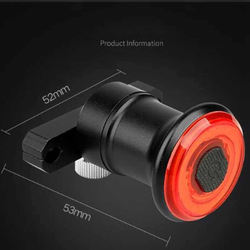 

Bicycle Tail Light ligent Brake Induction Mountain Car Light USB Charging Road Bike Night Riding Taillight