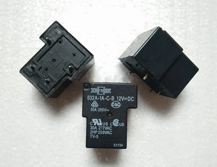 Relé 832a1a-f-c-b-12vdc 832a-1a-f-c-b24vdc 832a-1a-f-c-b 12v 832a 1a f c b Dc12v 4pin 30a 12v 24v 10 Peças Lote Novo