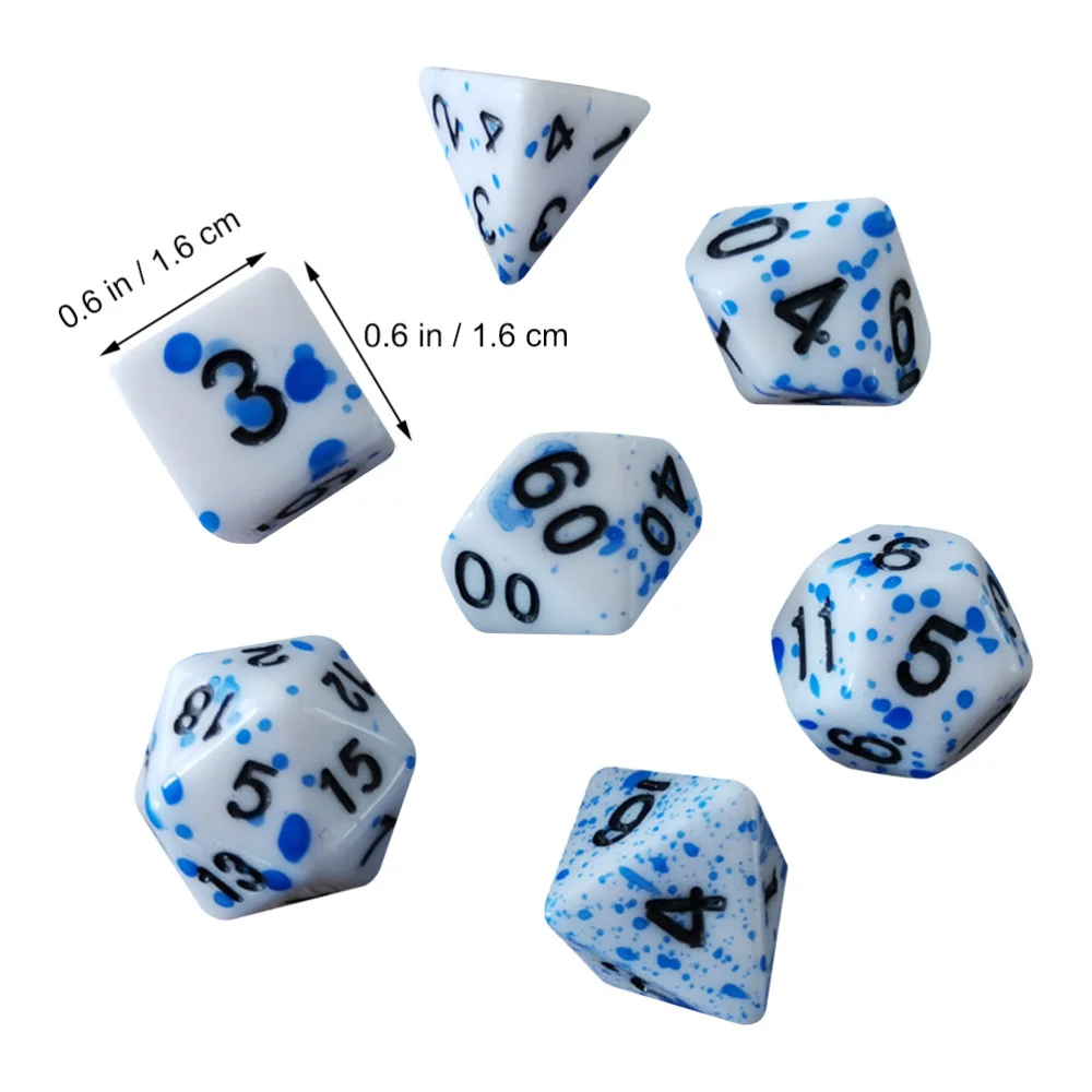 

7Pcs Blood Dices Board Game Dices Funny Dice Game Props Polyhedron Dices