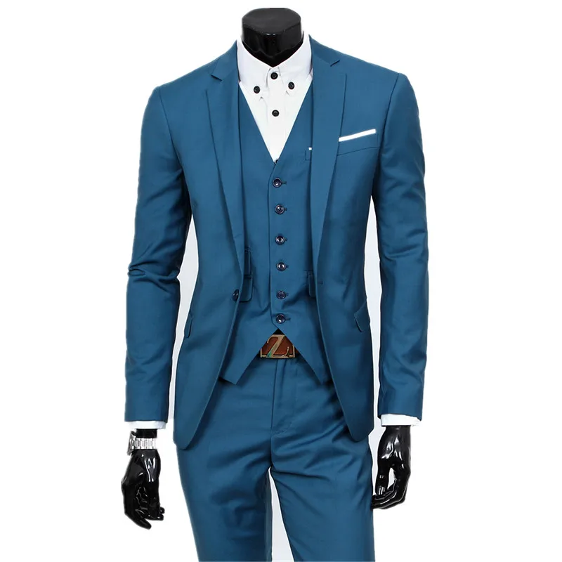 

New men's suits Slim custom men's wedding dress business casual suit suit (jacket + pants vest)