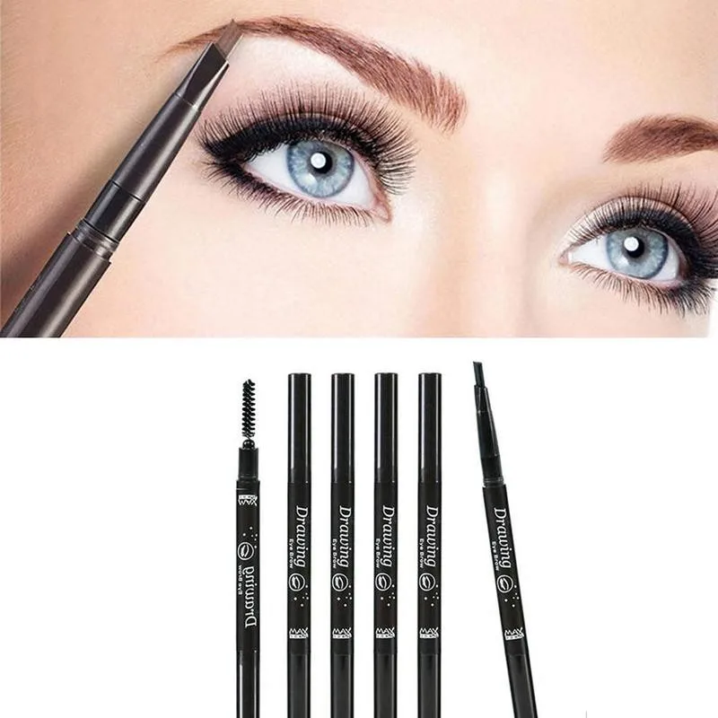 

Double-headed Eyebrow Pencil Dual-use Automatic Rotation Brush Waterproof Sweat-proof Long-lasting And With T8G7