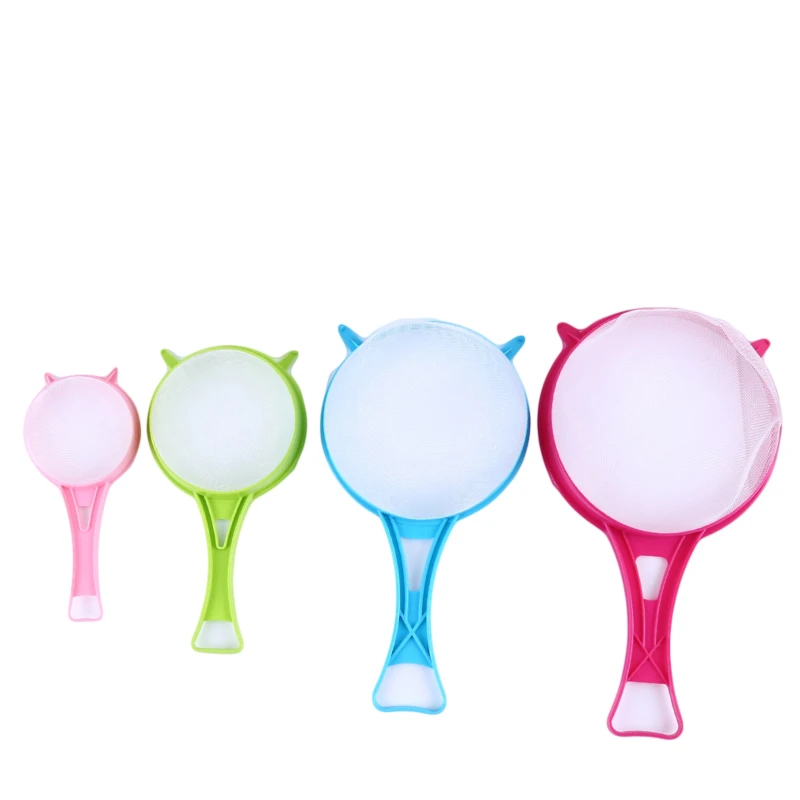 

New 4Pcs Plastic Fine Mesh Filter Colander Soy Milk Sieve Flour Sieve With Handle Juice And Tea Filter Kitchen Tool