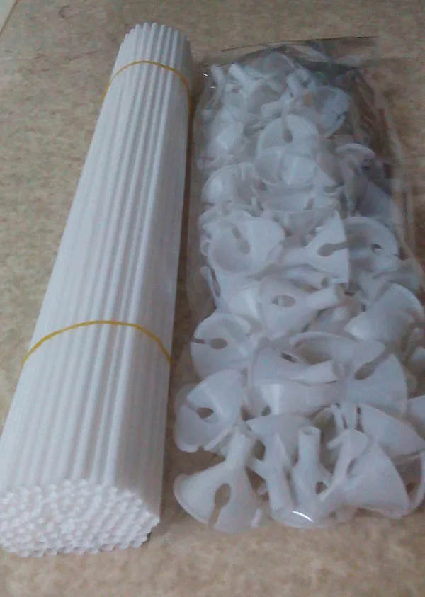 Бесплатная доставка 100 комплектов 40 см длинные палочки и чашки/держатель для