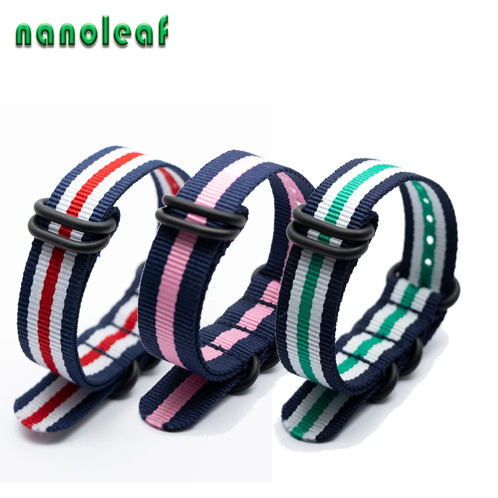 

Waterproof Nylon Strap For DW Sport Wristband Men's Women Watch Straps Suitable For NATO Zulu 5 Ring Replacement