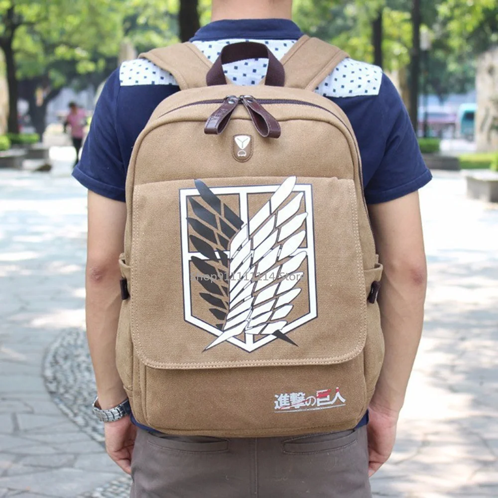 

Attack On Titan Backpacks Shingeki No Kyojin Anime Printing School Bag Teenagers School Bag Travel Bag Rucksack Student Backpack