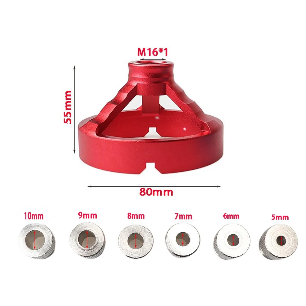 

7pcs Vertical Drill Guide Kit Guide Fixture 5/6/7/8/9/10mm Drill Handheld Aluminum Alloy Jig Punch Locator Woodworking Tool