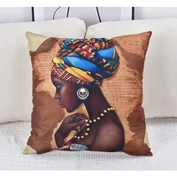 rabusofa tribal decor abstract digital print pillow cover black woman cushion cover african american girls throw pillow case
