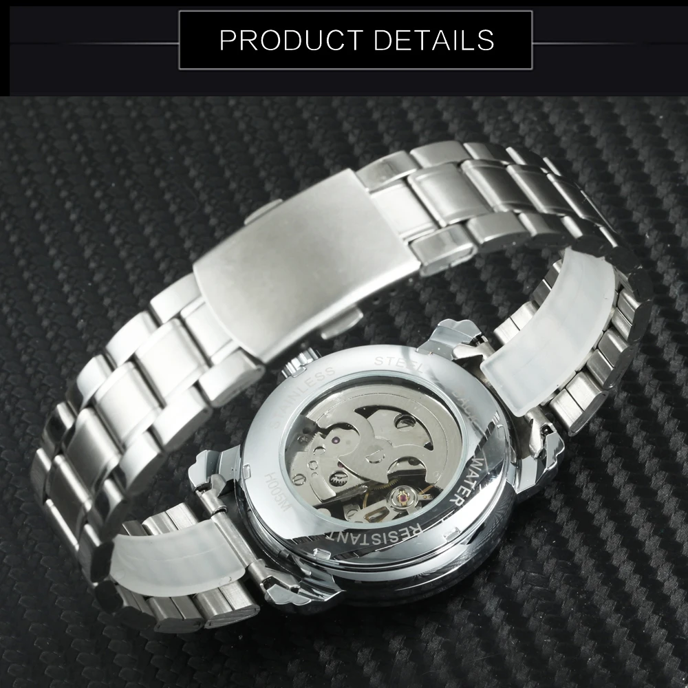 Часы наручные WINNER Мужские механические Роскошные автоматические светящиеся с