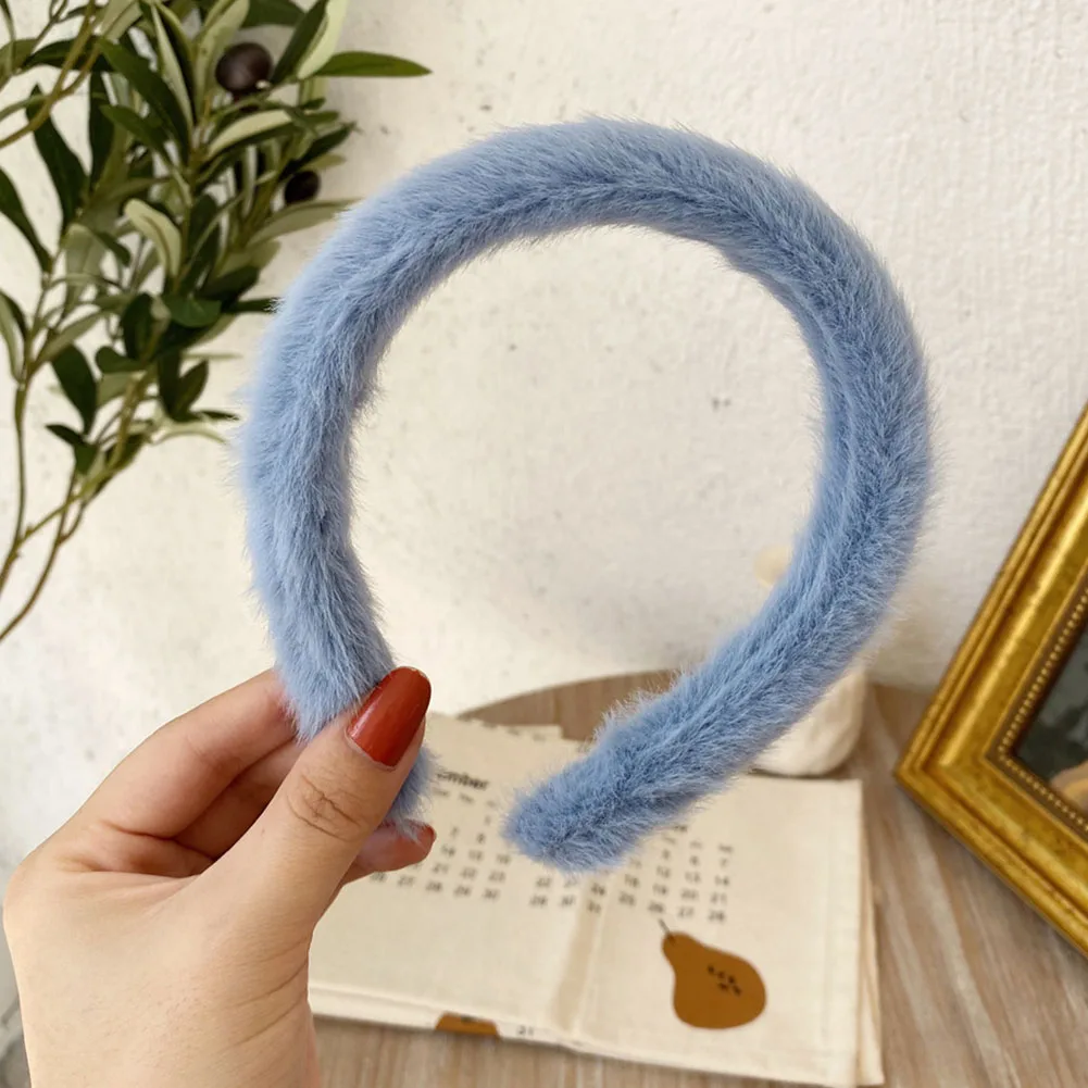 Женская плюшевая повязка на голову обруч для волос ярких цветов осень и зиму