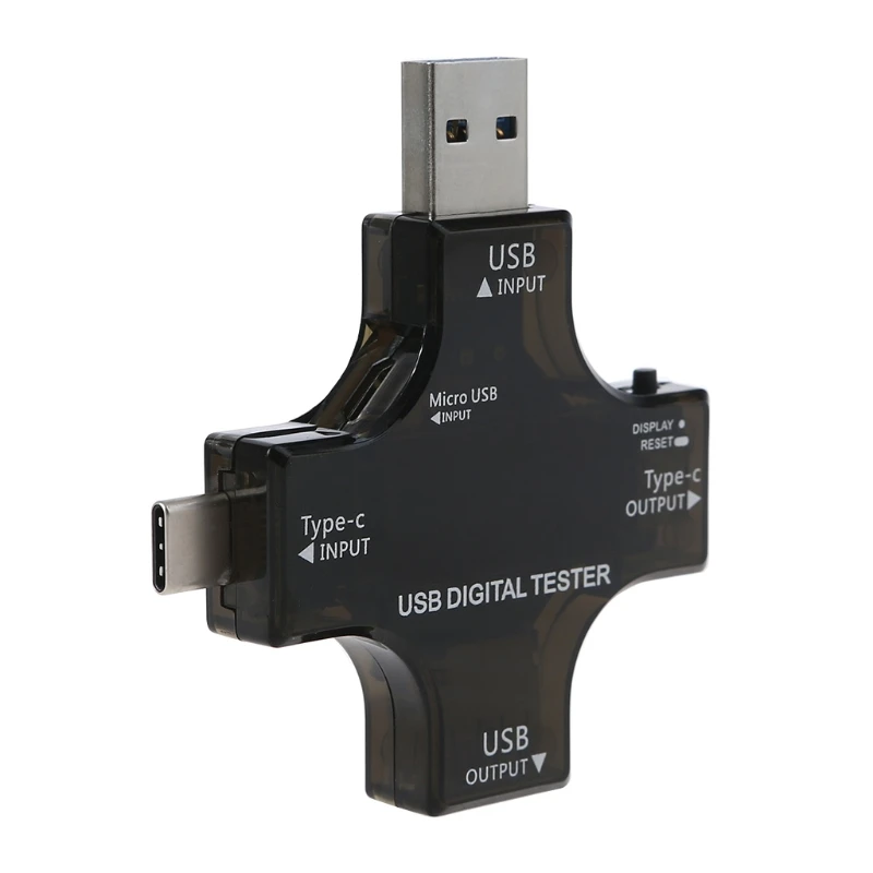 

USB C 4 in 1 Voltage and Current Teste Voltage Current Meter Ammeter Detector Type-C TesterPower Bank Charger Indicator