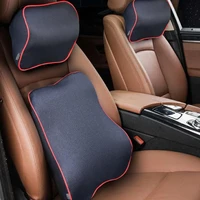 2pcsset pillow lumbar support ergonomic memory cotton seat back rest cushion for car