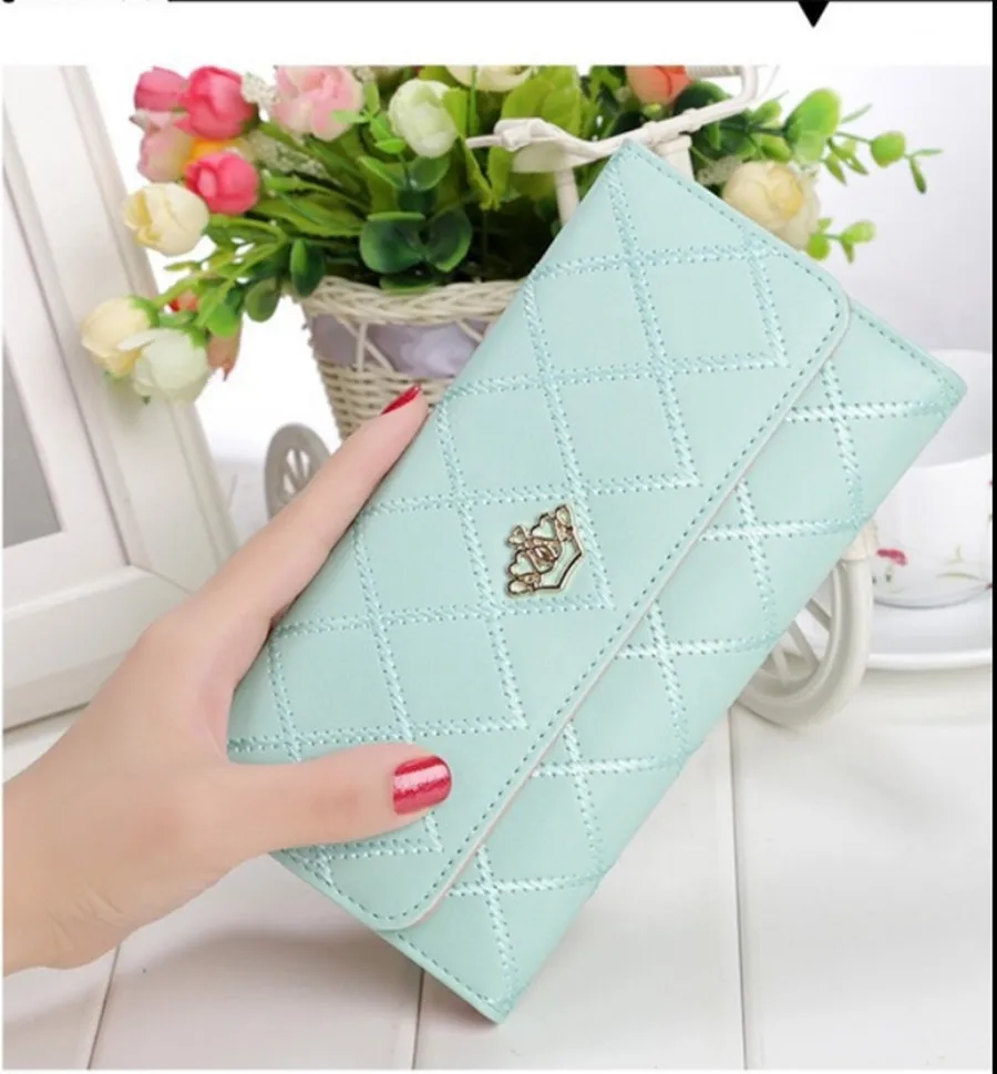 Женский кошелек из искусственной кожи длинная Пряжка для бумажника и телефона с