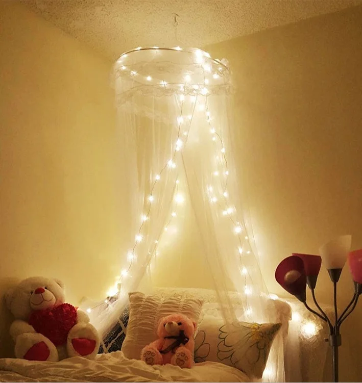 2M 10 Branches 200 LEDs String Fairy Lights christmas Decorations For Home Outdoor LED Light Decoration With DC Adapter Holiday | Лампы и