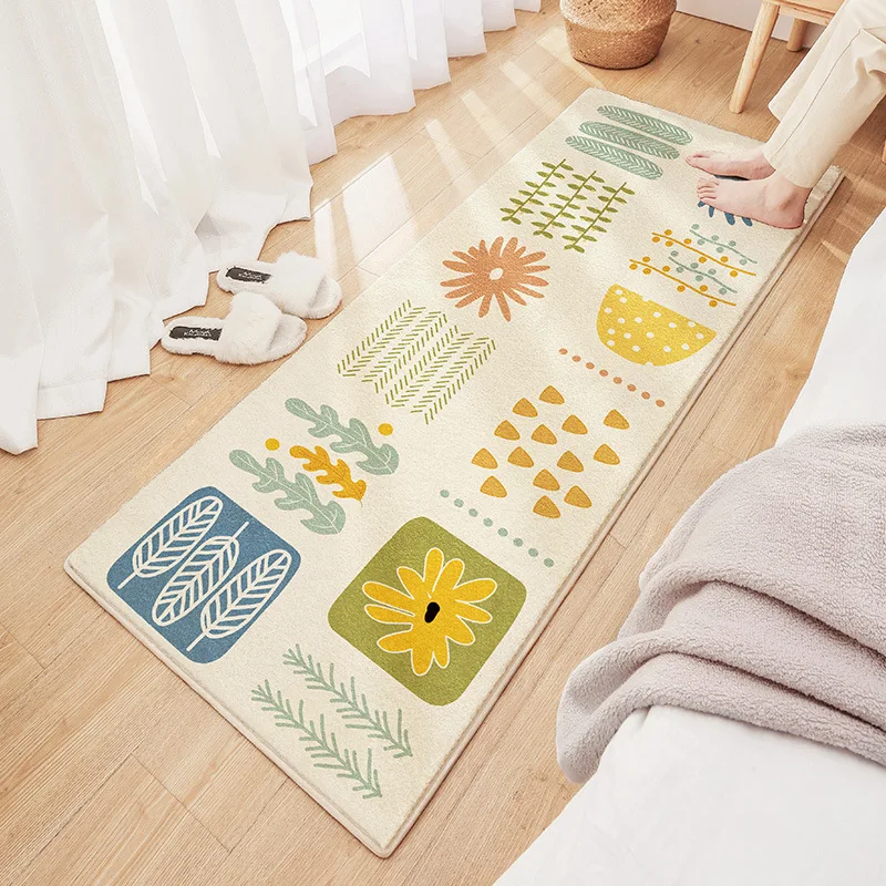 

Eovna Plush Soft Bedroom Carpet Wool Pad Long Hair Bedside Mat Sofa Living Room Fur Carpet Cute Floor Mat Rugs Living Room