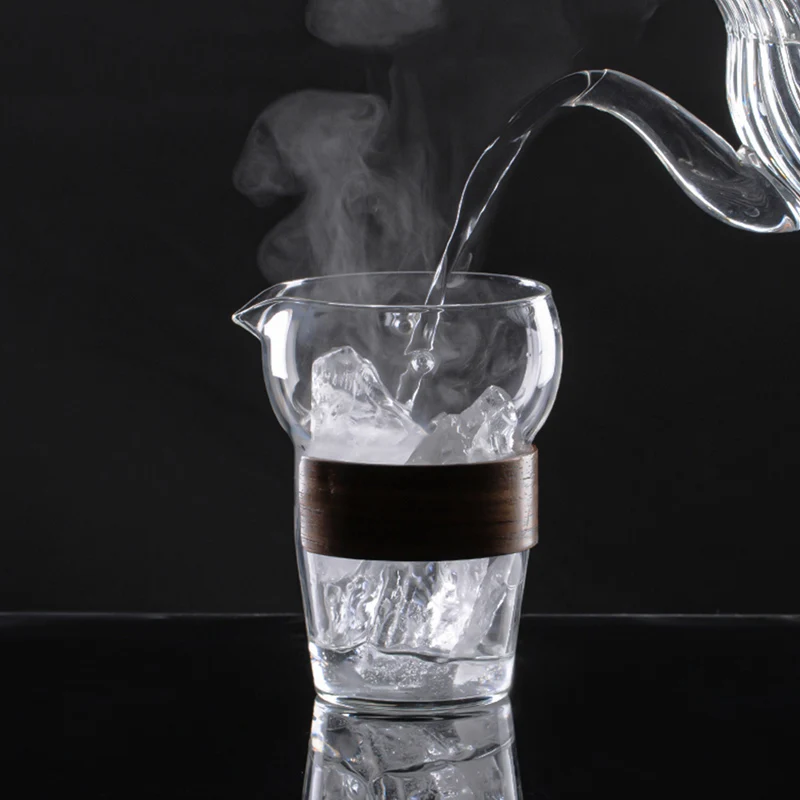 SENDIAN цельная стеклянная чашка с фильтром Термостойкое утолщенное стекло для