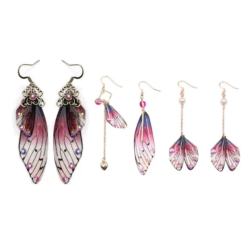 

8Pcs Dragonfly Cicada Butterfly Wings DIY Earrings Simulated Wings Charm DIY Pendant Earrings Jewelry Making