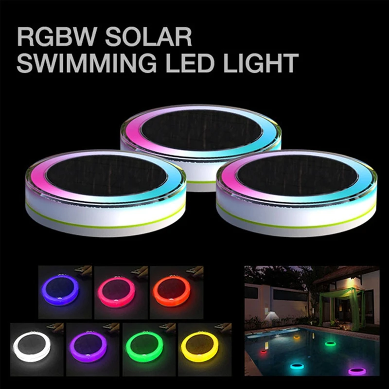 

7 Colors Solar Swimming Pool Light RGB Underwater Lamp LED Garden Pond Sunlight Party Outdoor Swimming Pool Floating Light