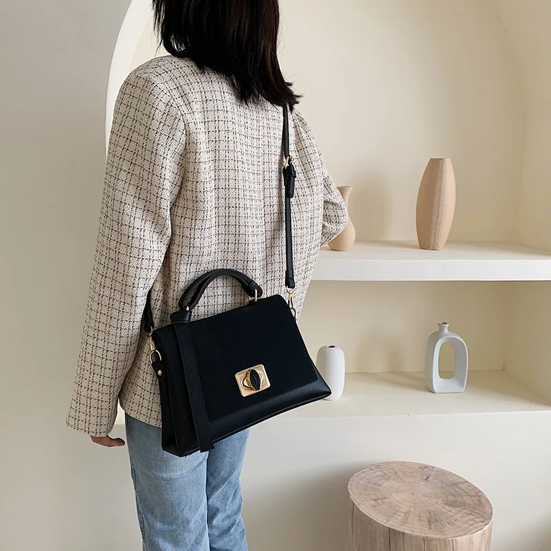 Винтажная женская сумка контрастного цвета на плечо Женская Роскошная