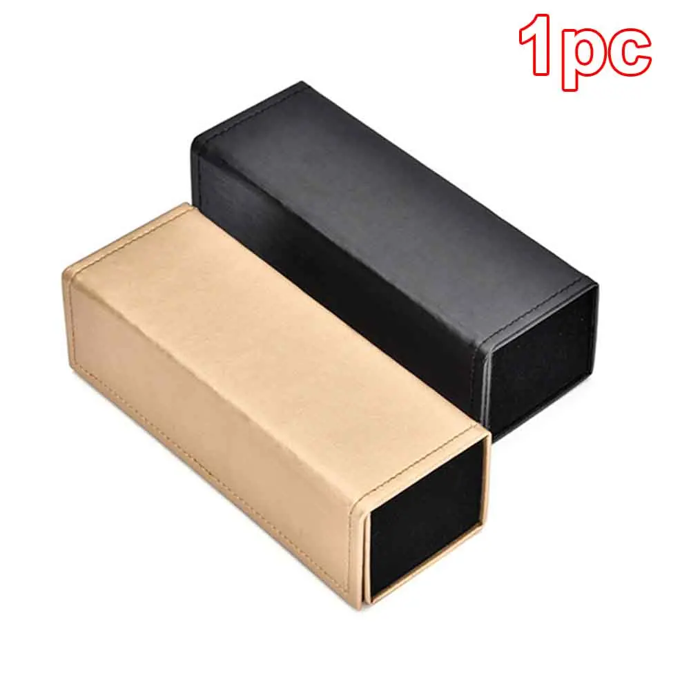 

Hard Eyewear Case Container Holder Sunglasses Glasses Storage Box Artificial Leather Portable Outdoor Solid Protective Foldable