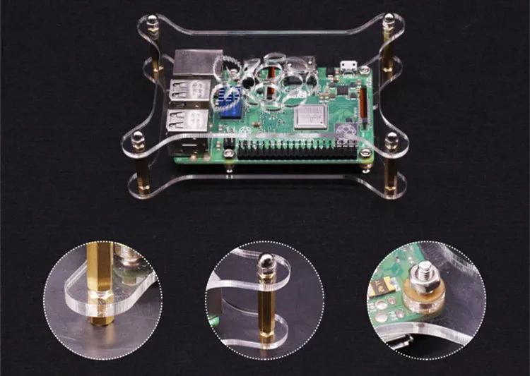 Новый акриловый чехол для Raspberry Pi многослойный 4 3B + 3B|Аксессуары демонстрационных